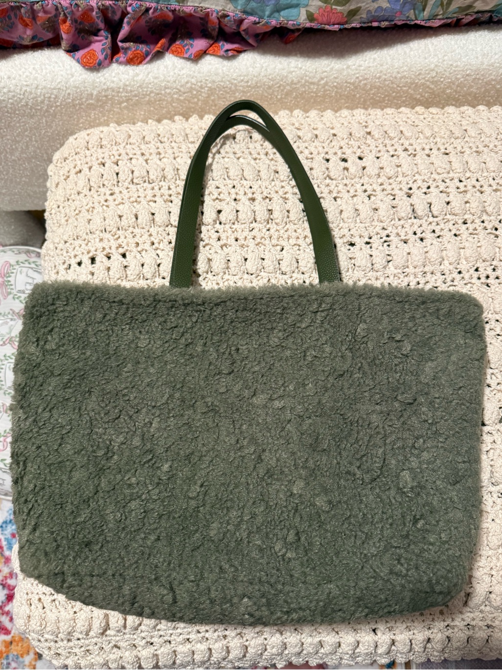 Green Sherpa Tote Bag